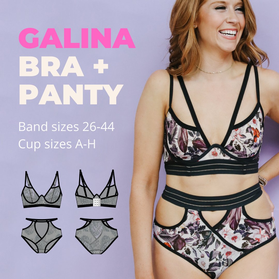 Madalynne Intimates - Galina Bra + Panty Sewing Pattern (PDF) - Sew Heart Soul